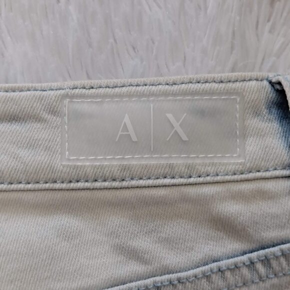 A/X Armani Exchange Size 29 J01 Super Skinny Jeans Light Wash Distressed NWOT - Picture 6 of 11